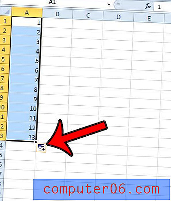 Como desativar o botão Opções de preenchimento automático no Excel 2010
