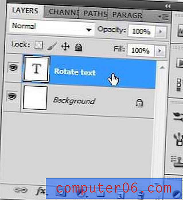 Tekst roteren in Adobe Photoshop CS5