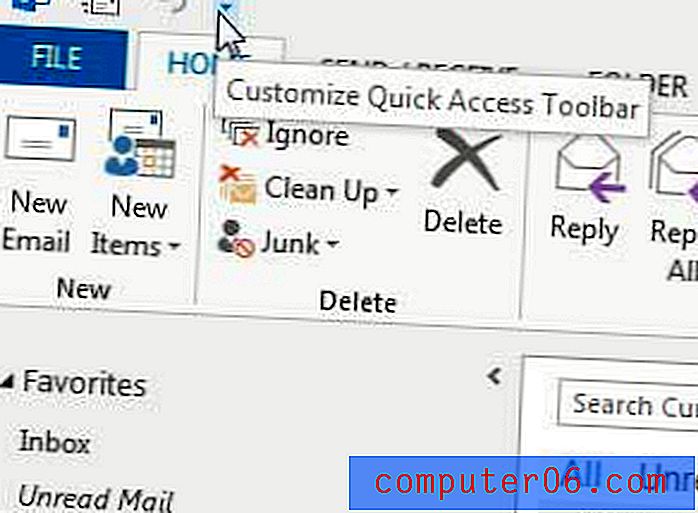 Jak získat tlačítko pro tisk v aplikaci Outlook 2013