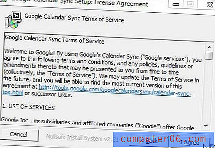 Google'i kalendri sünkroonimine Outlook 2010