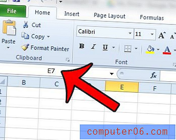 Excel 2010에서 열 "A"를 숨기는 방법