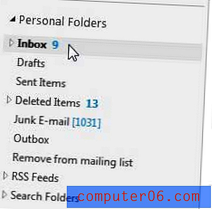 Skatiet tikai nelasītos e-pasta ziņojumus programmā Outlook 2013