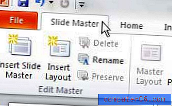 Jak ukončit Slide Master View v Powerpoint 2010