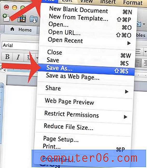 Kako spremiti kao PDF u programu Word 2011?