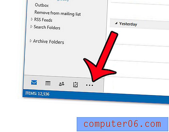 Kur navigācijas josla atradās programmā Outlook 2013?