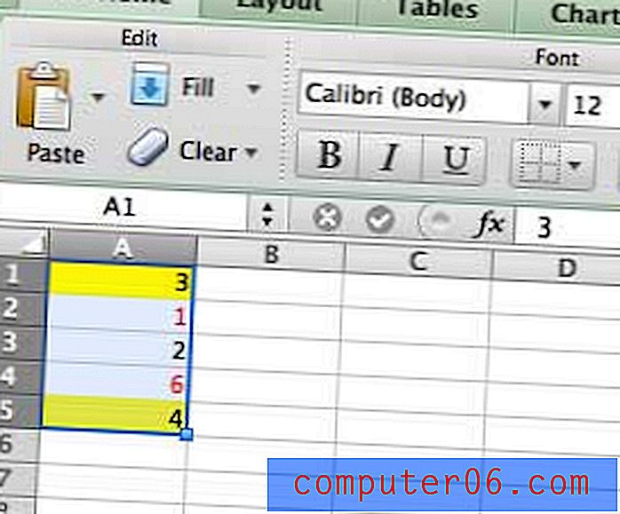 Jak seřadit v Excelu pro Mac 2011