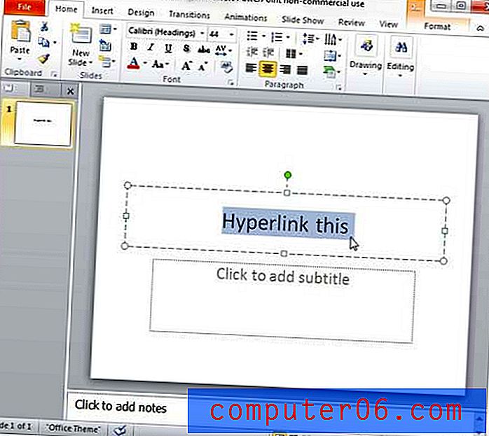 Kā izveidot hipersaiti programmā Powerpoint 2010
