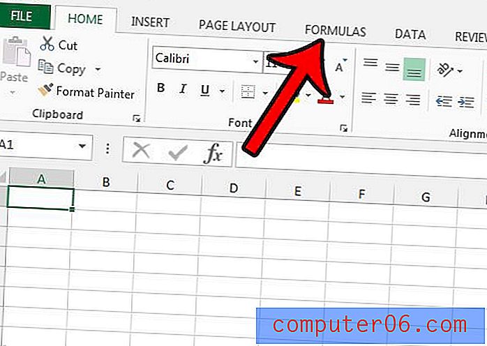 Fórmulas do Excel 2013 não funcionam