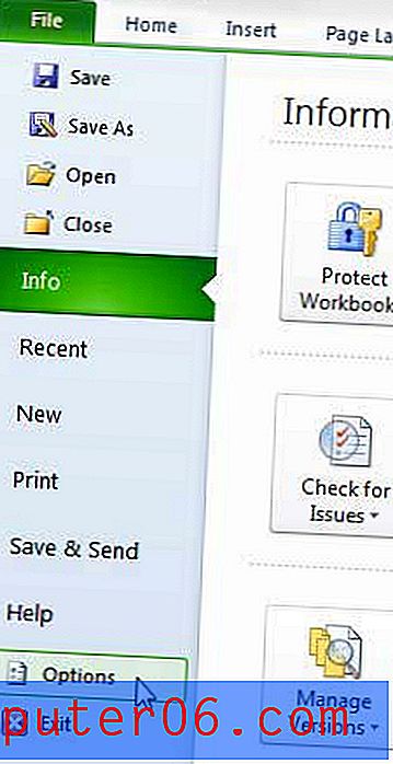 Excel 2010에서 시트 탭 숨기기를 해제하는 방법