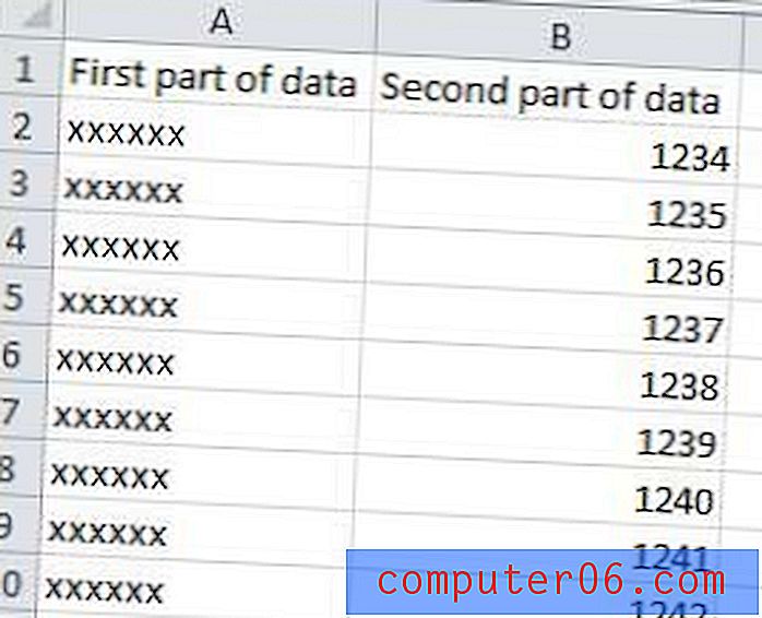 Hvordan kombinerer jeg flere kolonner i en kolonne i Excel 2010