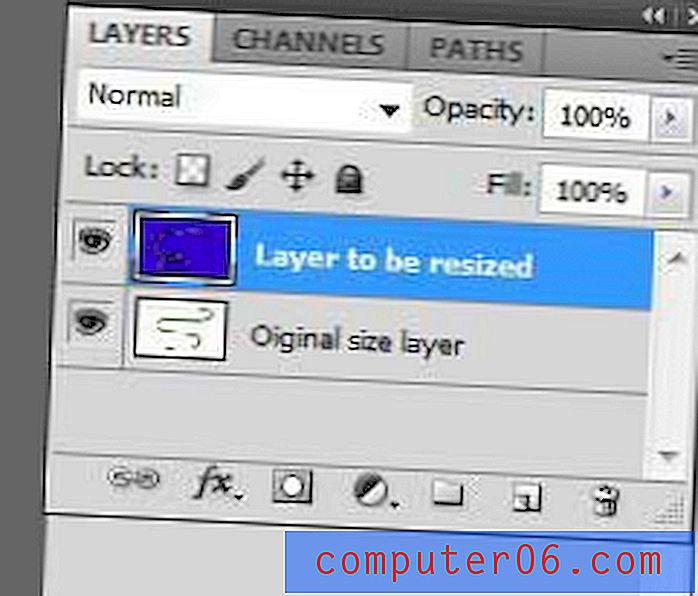 Kako promijeniti veličinu sloja u programu Photoshop CS5