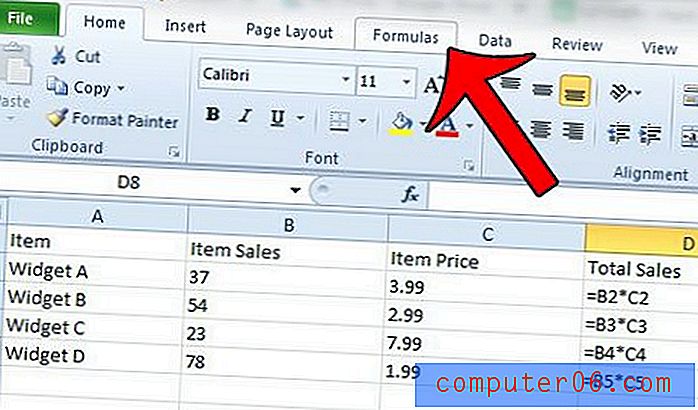 Kāpēc Excel 2010 rāda formulas, nevis atbildes?