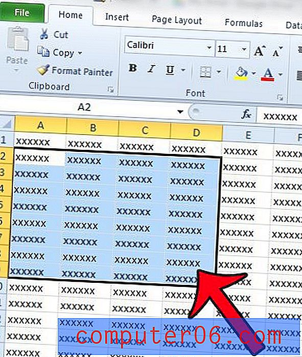 So löschen Sie Zelleninhalte in Excel 2010