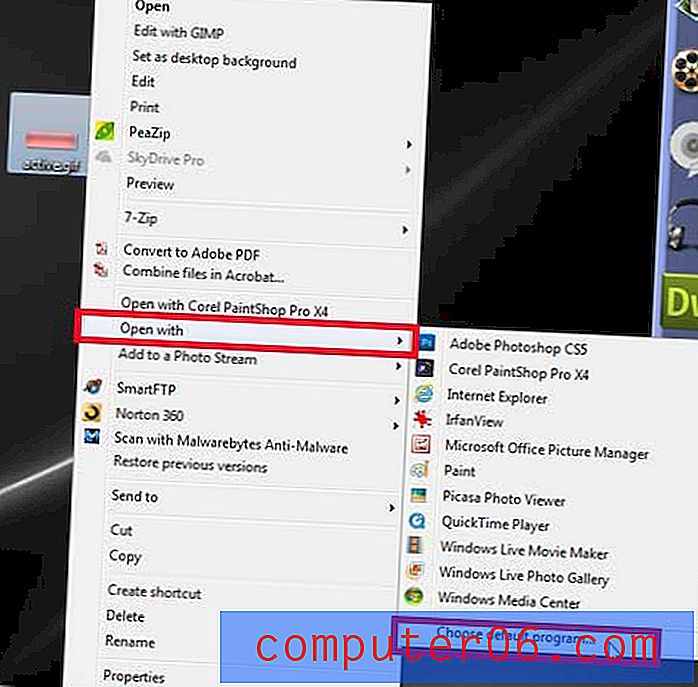 Kā nomainīt GIF failu noklusējuma programmu operētājsistēmā Windows 7