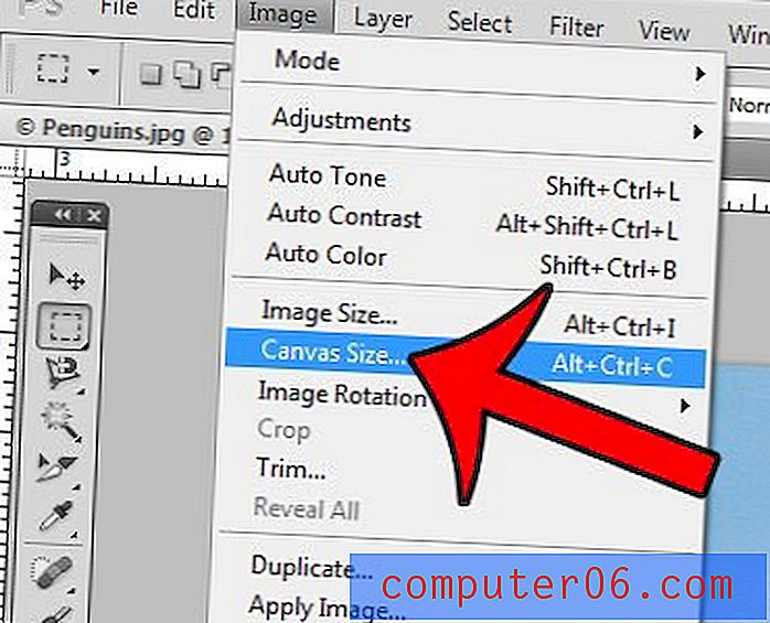 Jak zmienić rozmiar płótna w Photoshop CS5