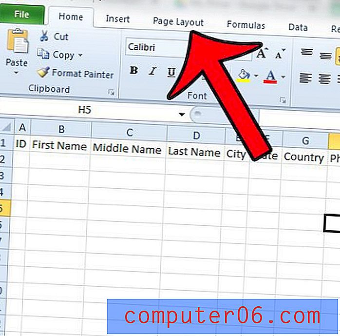 Kā izdrukāt nosaukumus programmā Excel 2010