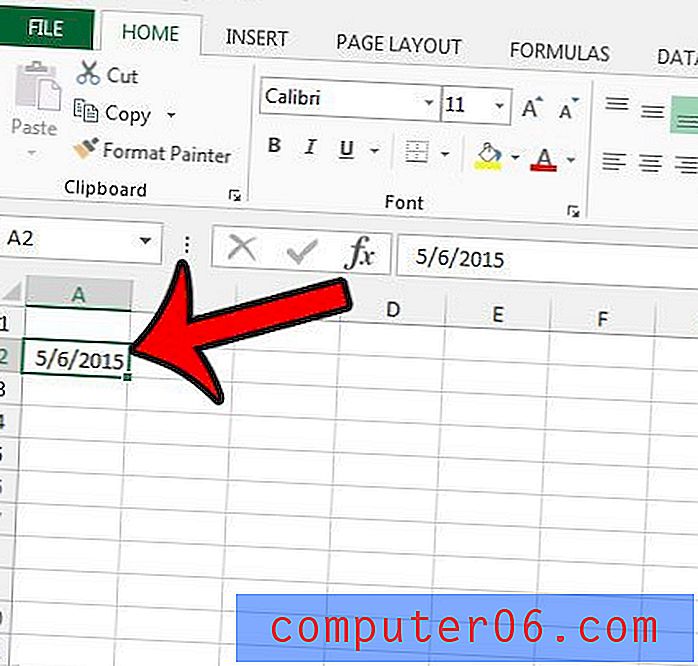 Kā tikai datumā parādīt gadu programmā Excel 2013