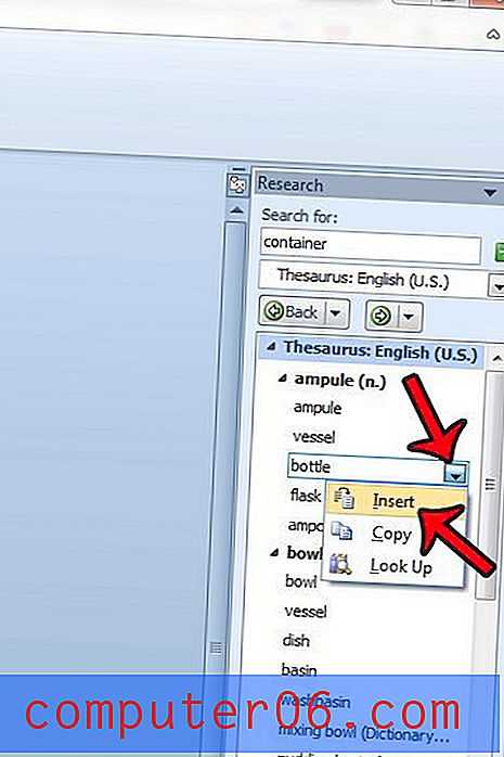 Come utilizzare il Thesaurus in Word 2010