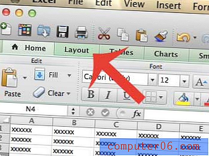 Slik bytter du til liggende retning i Excel 2011
