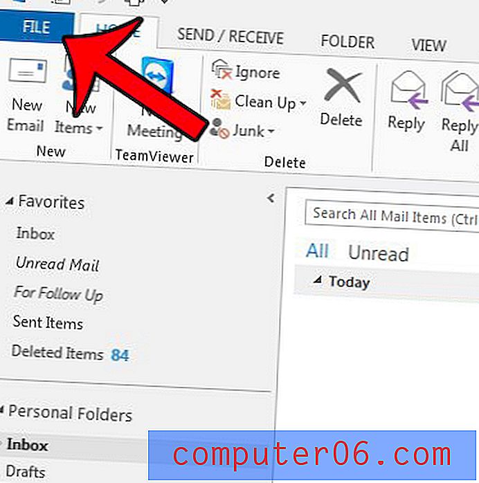 Automātiskās pabeigšanas izslēgšana programmā Outlook 2013