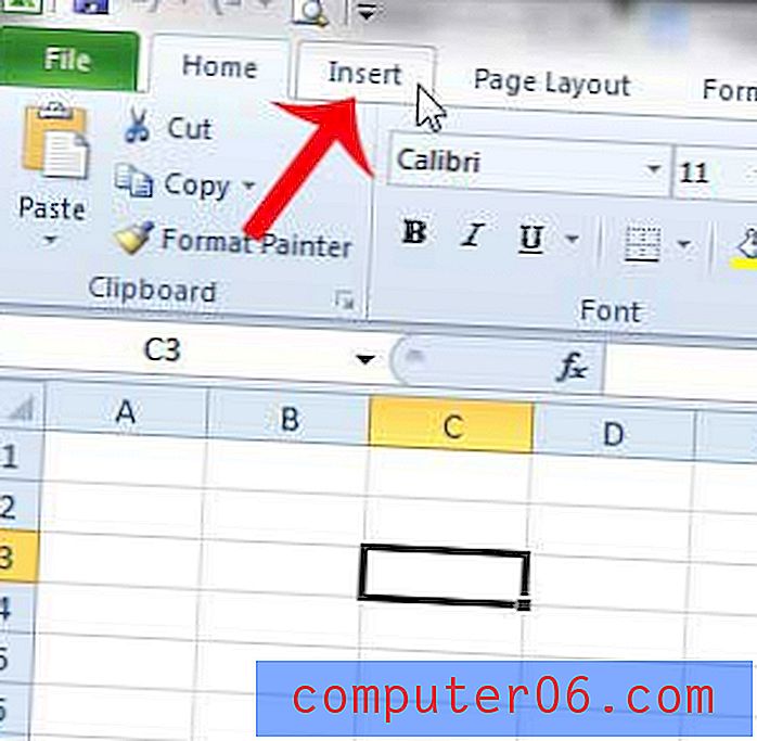 Kā ievietot attēlu šūnā programmā Excel 2010