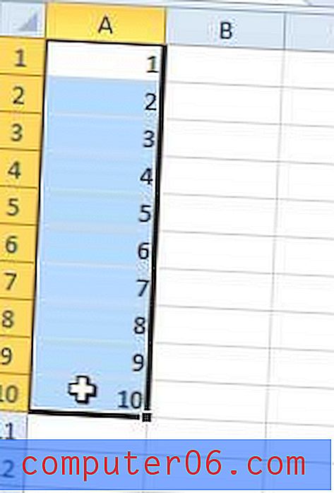 So mitteln Sie eine Gruppe von Zellen in Excel 2010