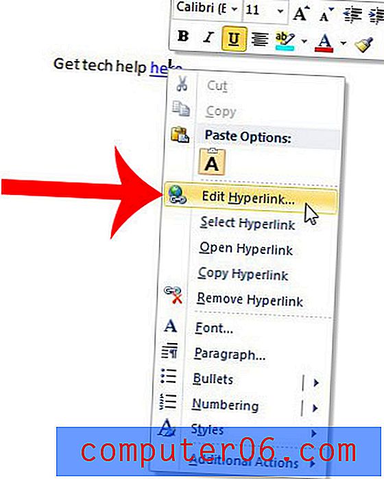 Comment modifier un lien hypertexte dans Word 2010