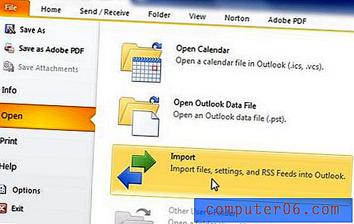 Kako izraditi sigurnosnu kopiju Outlooka 2010