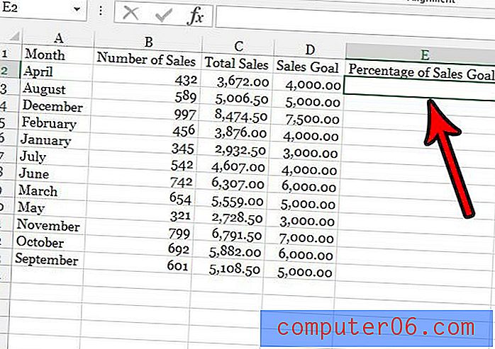 Procentuālās formulas izmantošana programmā Excel 2013