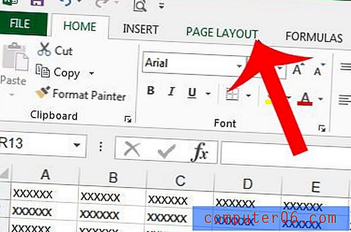 Как да преминете от A4 към буквата за букви в Excel 2013