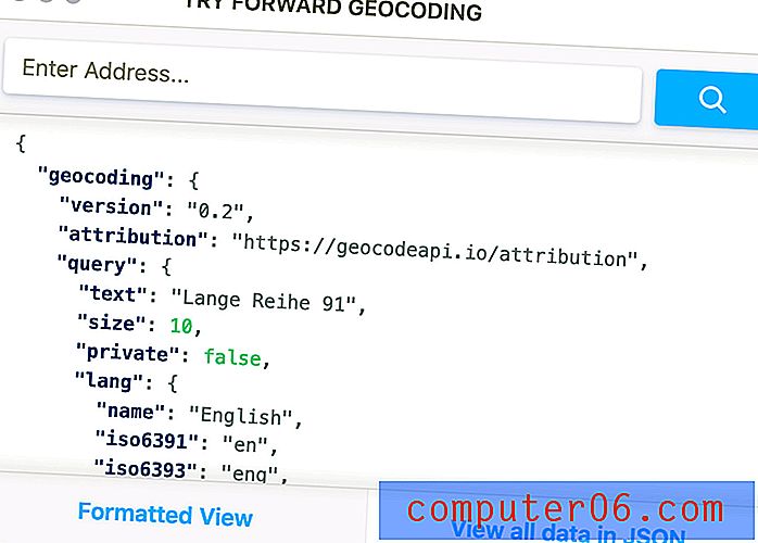 Geocodeapi를 사용한 지오 코딩 및 지오 파싱