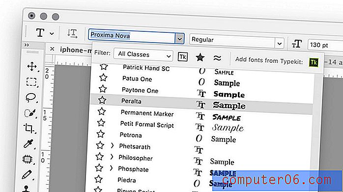 Hinzufügen von Schriftarten zu Photoshop (Mac und Windows)