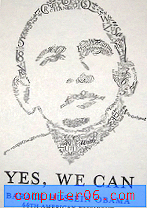Poster dello scritto tipografico di Barack Obama