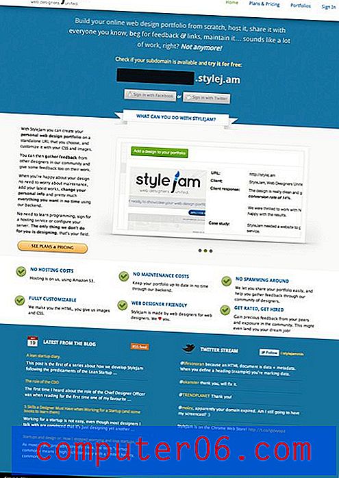 Критика за уеб дизайн # 67: StyleJam