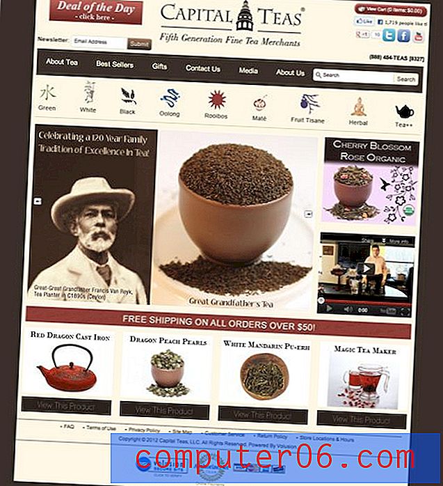 Критика за уеб дизайн # 77: Капиталови чайове