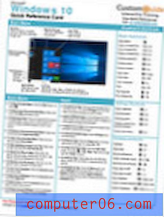 Kostenlose Referenzkarte für Windows 10
