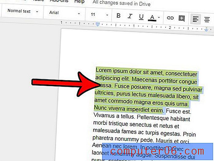 Как да премахнете подчертаването на текст в Google Документи