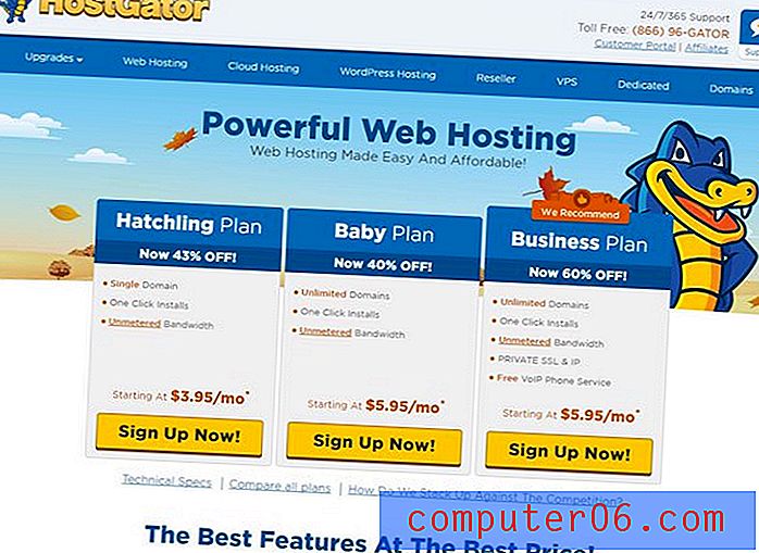 So melden Sie sich bei Hostgator.com für das Webhosting an