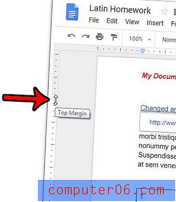 Come ridurre le dimensioni dell'intestazione in Google Documenti