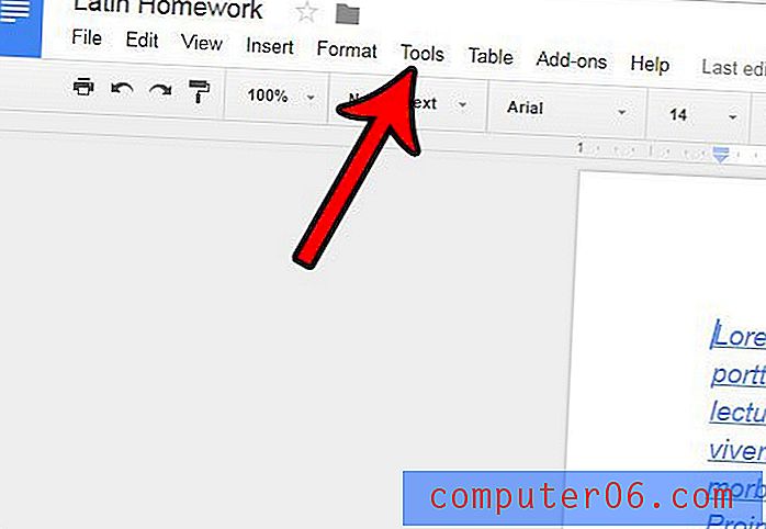 Kuidas peatada sõnade suurtähtede kasutamist rakenduses Google Docs