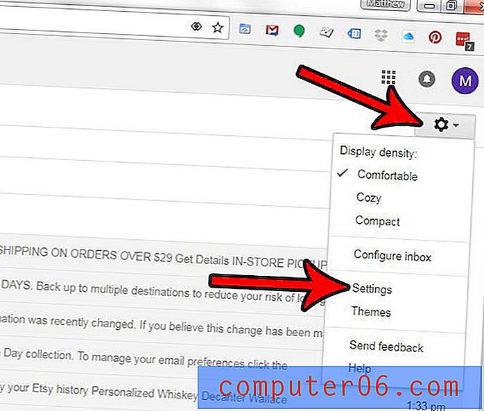 Как да активирате клавишните комбинации в Gmail