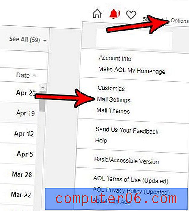 Comment ouvrir AOL Mail avec Inbox au lieu de «Aujourd'hui sur AOL»