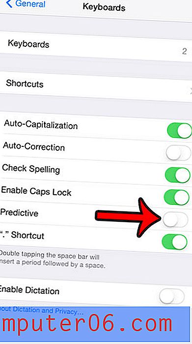 Come ridurre a icona la barra di testo predittivo su un iPhone 6