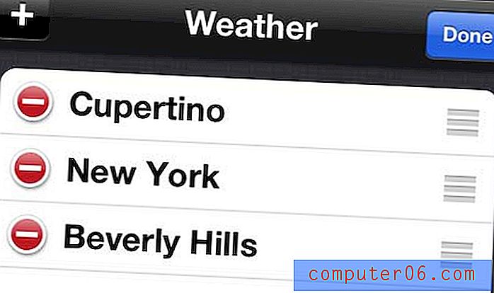 Fügen Sie der iPhone 5 Wetter-App eine neue Stadt hinzu