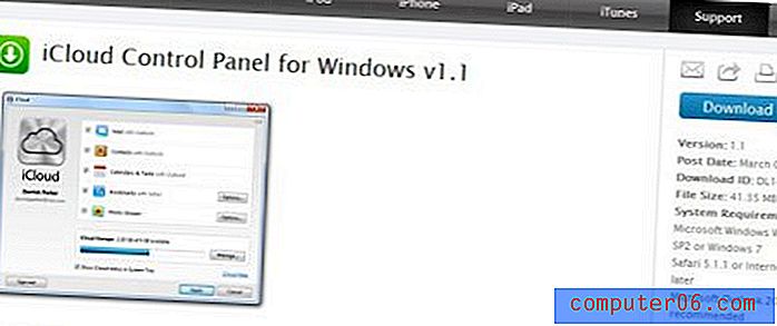 Configura iCloud su un PC Windows