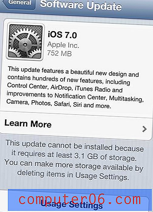 Kako ažurirati na iOS 7 na iPhone 5