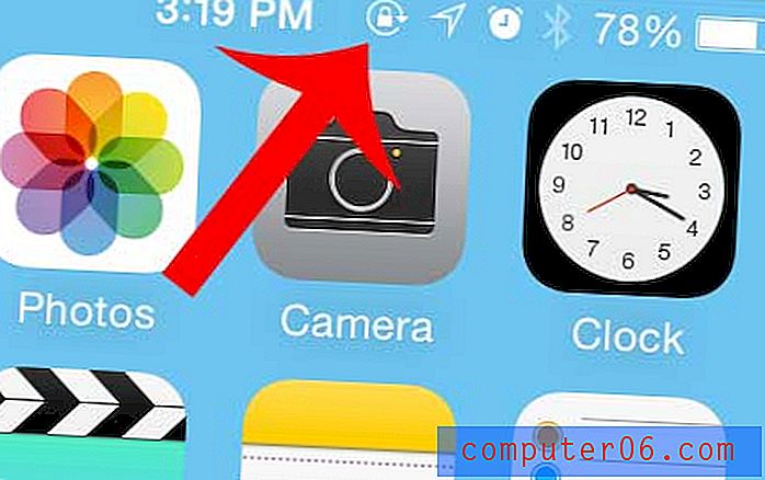 Qual è l'icona di blocco nella parte superiore dello schermo del mio iPhone?