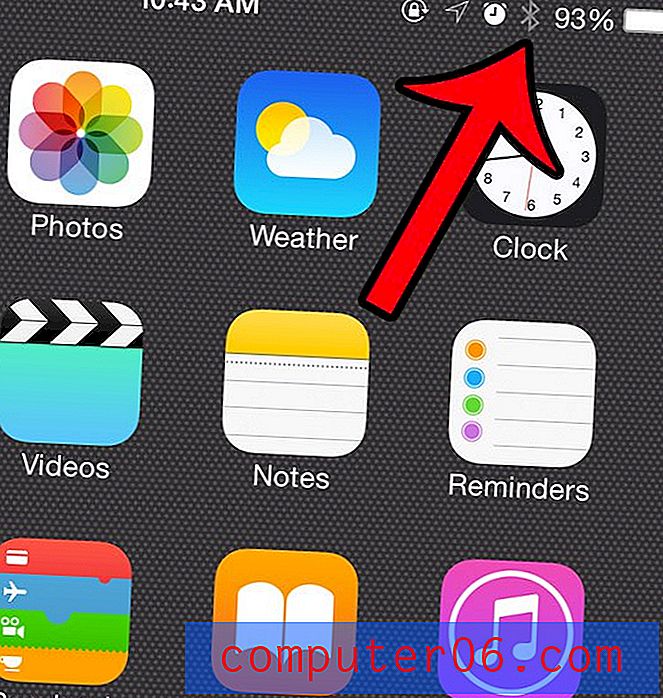 Come rimuovere l'icona Bluetooth nella parte superiore dello schermo dell'iPhone