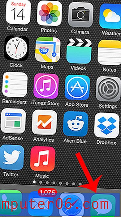Cambio rapido della tastiera in iOS 7 su un iPhone 5