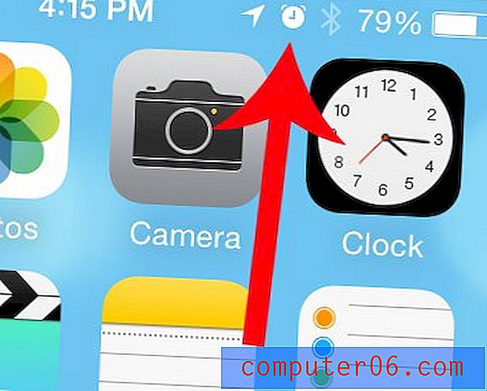 Qual è l'icona dell'orologio nella parte superiore dello schermo del mio iPhone?